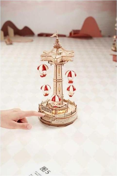 Produktbild Rokr Fallschirm-Turm - 3D Holzbausatz (elektrisch)