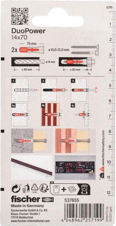 Produktbild Fischer SB Nylondübel Duopower (2 Stk.)