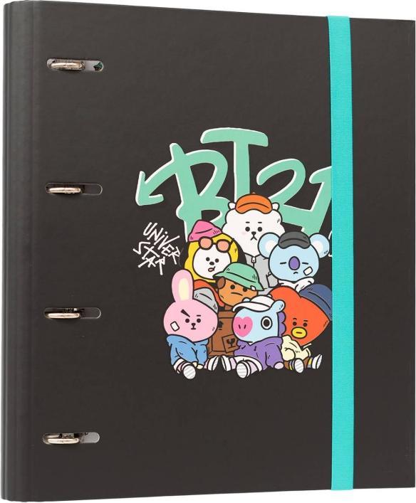 Image du produit BT21 - Classeur A4 de la collection Street Mood (4 anneaux, élastique) (A4, 1 pièce(s))