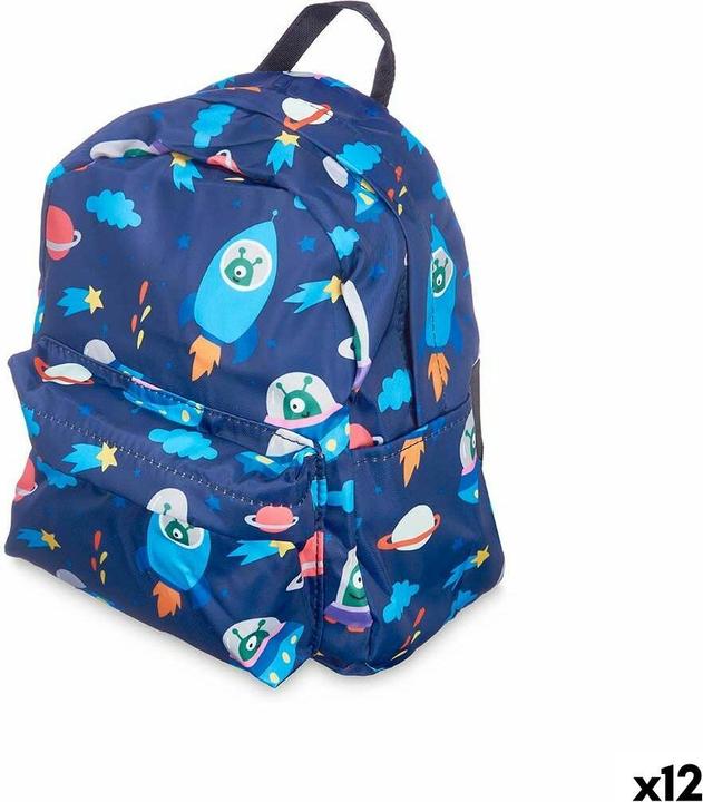 Actual product image Pincello School Bag 589 Multicolour 28 x 12 x 22 cm Spaceship (12 Units)