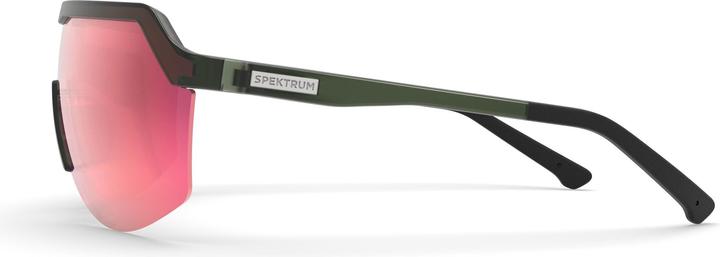 Actual product image Blank Sunglasses - Moss Green (Moss green mat, Red)