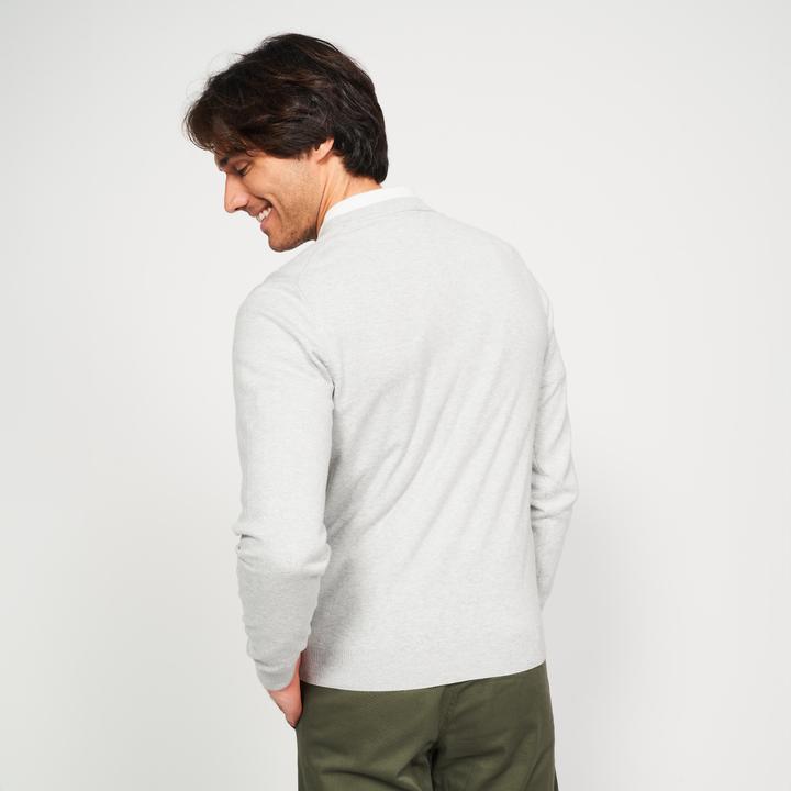 Immagine prodotto Inesis Pullover da golf da uomo con scollo a V in cotone - CW 100 grigio