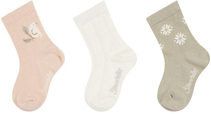 Actual product image Sterntaler Socken 3er Set Vogel Zartrosa Gr. 19-22 (pack of 3, 19 - 22)