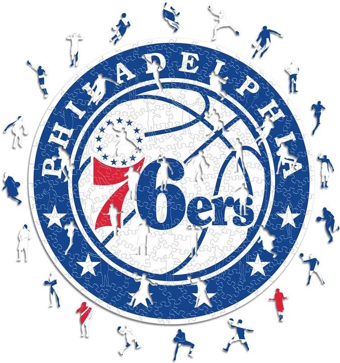 Produktbild Iconic NBA - Philadelphia 76ers - Logo - Holz Puzzle Grösse M (270 Teile) (270 Teile)