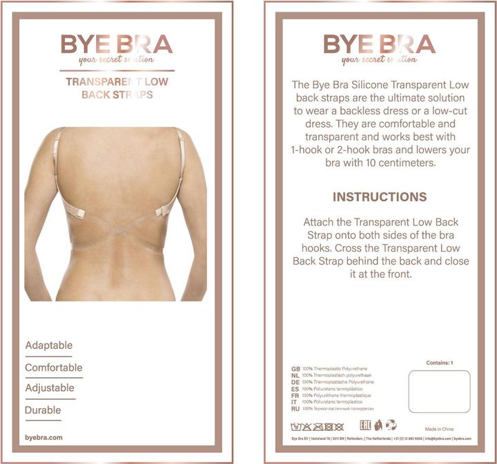 Actual product image Bye Bra Low Back Strap (Single pack, One size)