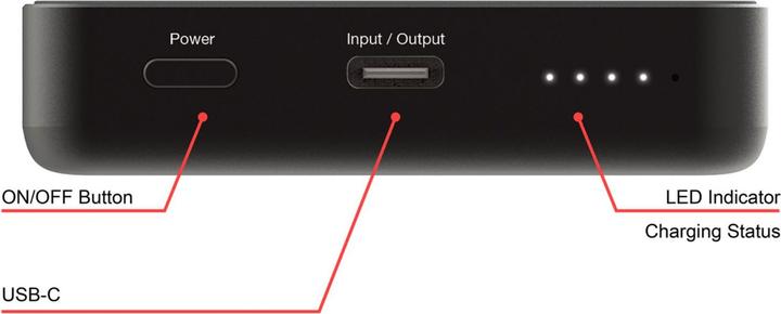 Produktbild Verbatim Charge 'n' Go Essentials Power Bank Magnetic Wireless 10000mAh Black (10000 mAh, 20 W, 37 Wh)