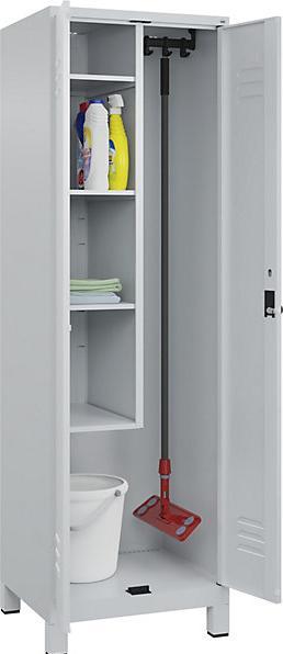 Produktbild C+P CP Putzmittelschrank Classic Plus 080110-00-S10009 lichtgrau 60,0 x 50,0 x 195,0 cm, aufgebaut (60 cm, 195 cm)