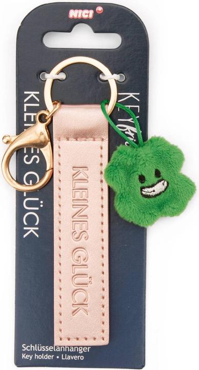 Image du produit Magni NICI Schlüsselanhänger Kleines Glück Kunstlederband mit Kleeblatt roségold 10cm