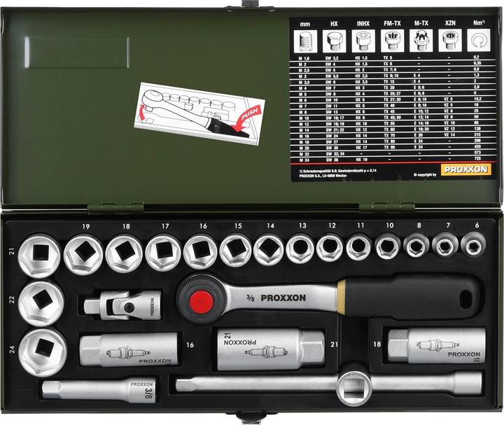 Actual product image Proxxon Socket wrench set (3/8")