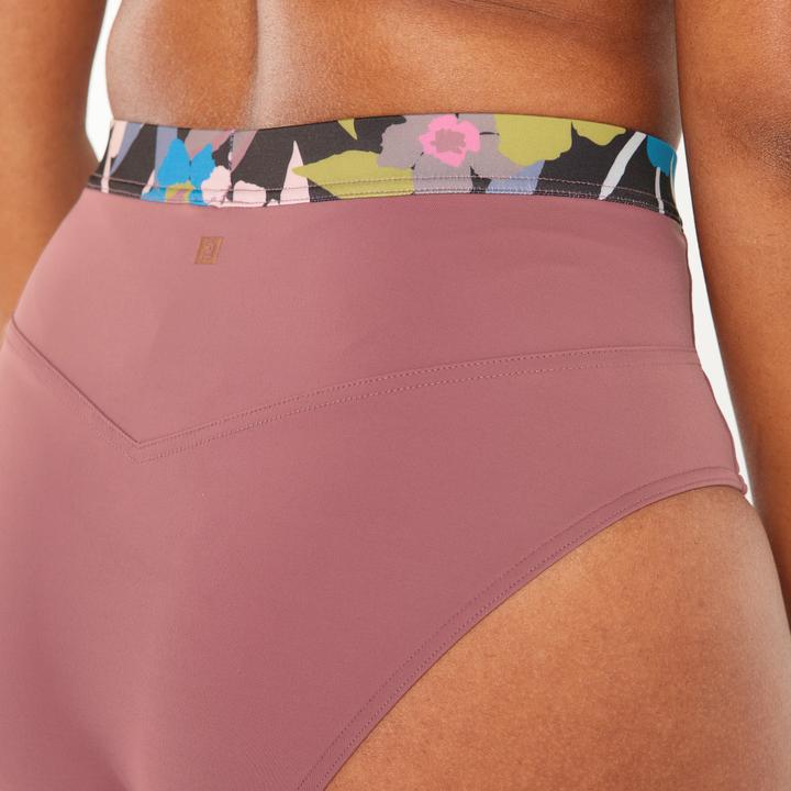 Image du produit Olaian Bas de maillot culotte taille haute surf Femme - Rosa violet (40, 42)