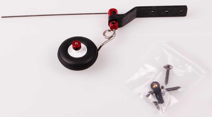 Actual product image Kuza Rear landing gear 90-120e Carbon V2 with wheel approx. 31mm steerable