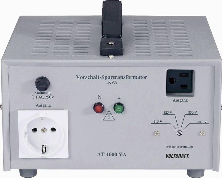 Voltcraft AT-1500 NV Vorschalt-Transformator Spannungswandler 115/125/230/240 V/AC