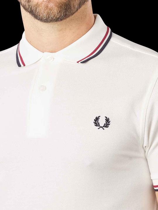 Actual product image Fred Perry Twin Tipped Polo Shirt Short Sleeve Snow White (S)