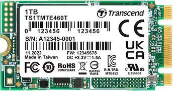Image du produit Transcend MTE460T 1TB SSD interne M.2 PCIe NVMe 2242 PCIe NVMe 3.0 x2 Retail TS1TMTE460T (1000 Go, M.2 2242)