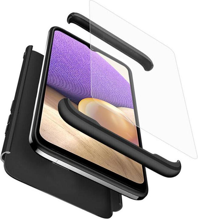 GKK - 360 Case + Screen Protector - Samsung Galaxy A32 5G - Black (Samsung Galaxy A32 5G)