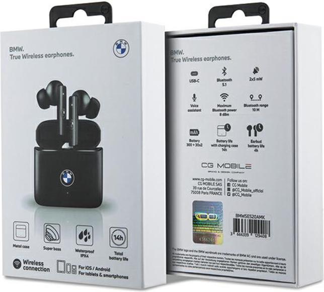 Actual product image BMW słuchawki Bluetooth BMWSES20AMK TWS + stacja dokująca czarny/black Signature (Cable)