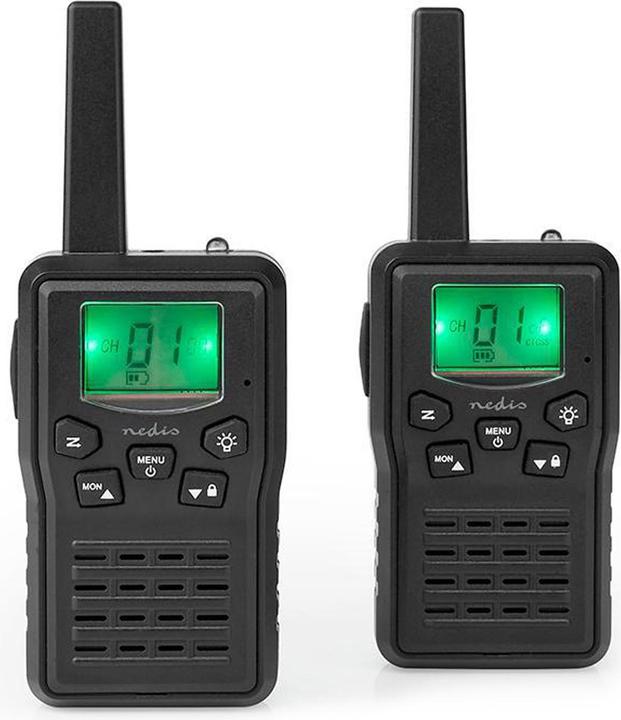 Nedis Walkie-talkie set 2 handsets Up to 10 km Frequency channels: 8 PTT / VOX Up to 6 hours Charging (10 km)