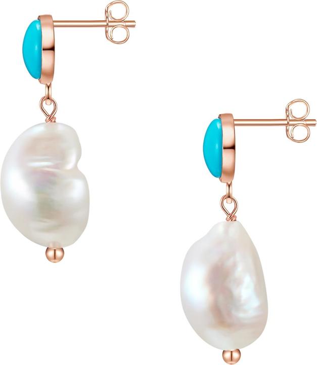Immagine prodotto Glanzstücke München Donna Argento Sterling Turchese (rec.) Perla d'acqua dolce coltivata Oro Rosa - 28351 (Argento)