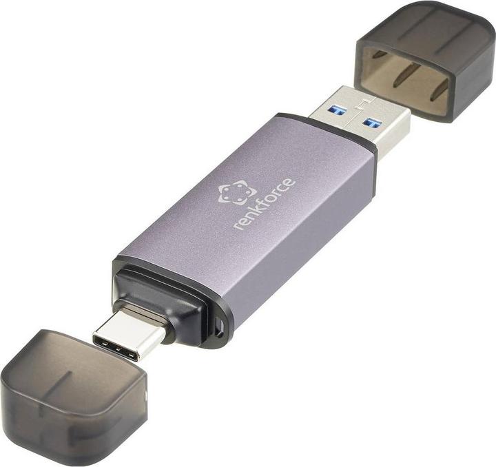 Immagine prodotto Renkforce RF-CR-200 USB-Kartenleser Smartphone/Tablet USB-A (USB 3.1 Gen 1), US (USB, USB 3.1 Gen 1)