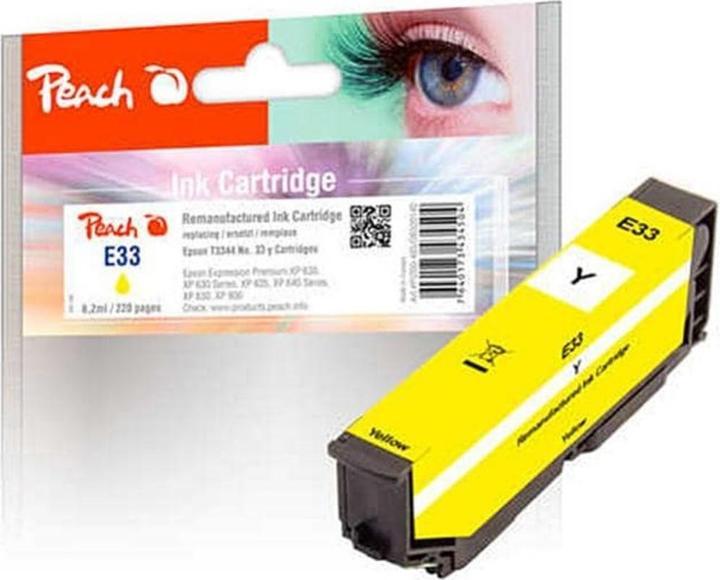 Actual product image Peach Ink Epson No. 33 / T3344 Yellow (Y)