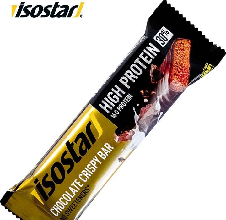Produktbild Isostar Riegel High Protein 30% Chocolate Crispy Bar, 16 x 55g (Schokolade, 16 Stk., 880 g)