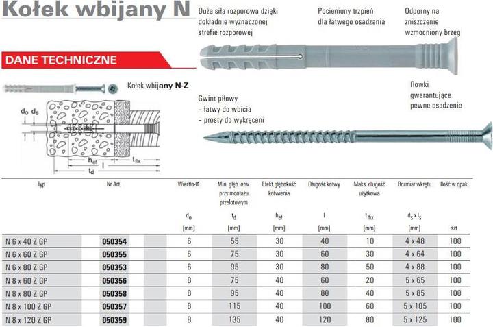 Image du produit Fischer Fisc D?bel SX 8x40 Boîte (80) (50 pcs)