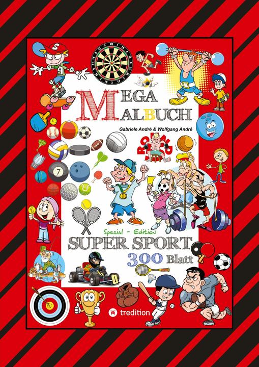 Image du produit Méga livre de coloriage - 300 coloriages sportifs - Différents sports - Compétitions - Matches -