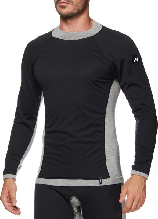 Produktbild Sixs Langarm Jersey TS4 MERINOS grau-schwarz L/XL (XL)