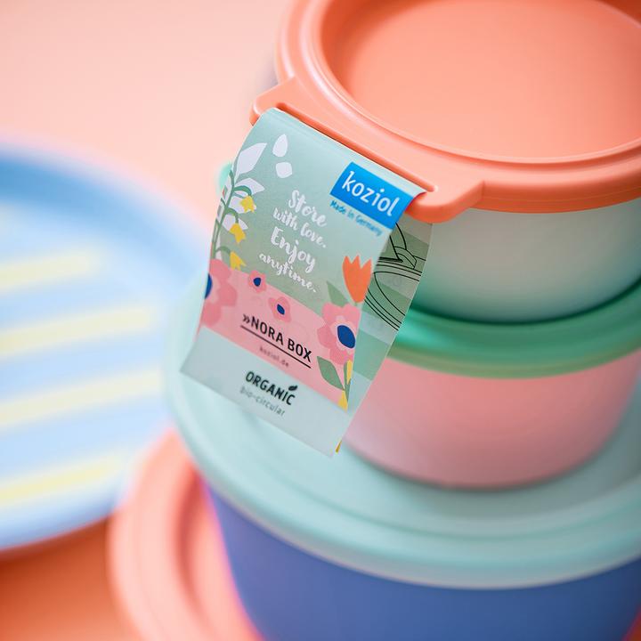 Actual product image Koziol Bowl Nora Box 18.8 cm, 1 piece, Sweet Green/Strong Blue (18.80 cm, 1.30 l, 1 x)