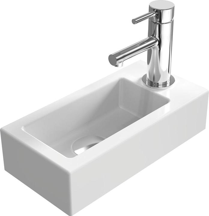 Emke Waschbecken Reckiger Waschbecken Keramik Waschbecken Waschtisch Hängewaschbecken, Hahnloch Rech (1800 mm, 3650 mm)