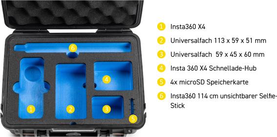 Image du produit B+W BW Cases d'extérieur Type 1000 pour Insta360 X4 (noir) (X4)