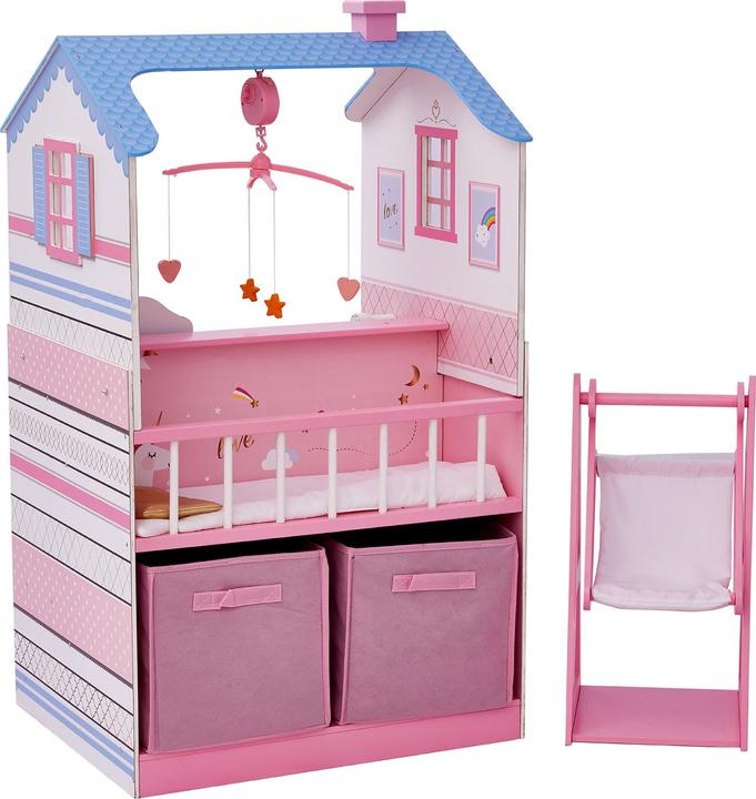Image du produit Teamson Olivia's Little World Wickelstation fr Baby-Puppen mit Aufbewahrung Puppenhaus, Rosa