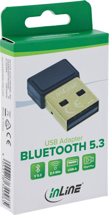 Immagine prodotto InLine Bluetooth 5.3 USB Adapter (Trasmettitore e ricevitore)