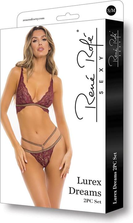 Produktbild René Rofé Lurex Dreams 2teiliges BHSet Burgund (M, L)