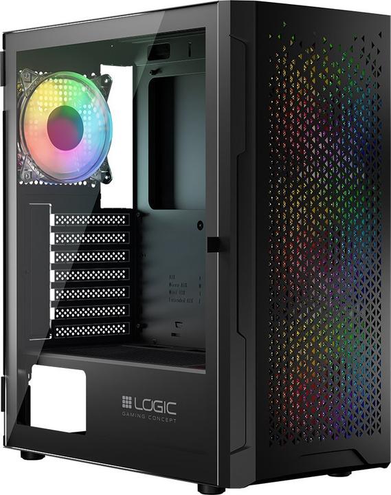 Actual product image Logic ARAMIS ARGB MINIDI USB 3.0 case black (ATX)