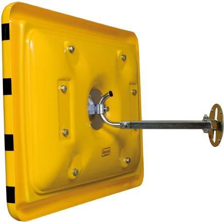 Productafbeelding Dancop Industriële spiegel geel/zwart 30x50 cm (30 x 50 cm)
