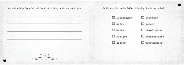 Produktbild Was ich an dir liebe – Warum du mei Herzle bisch (Deutsch, Alexandra Reinwarth, 2020)