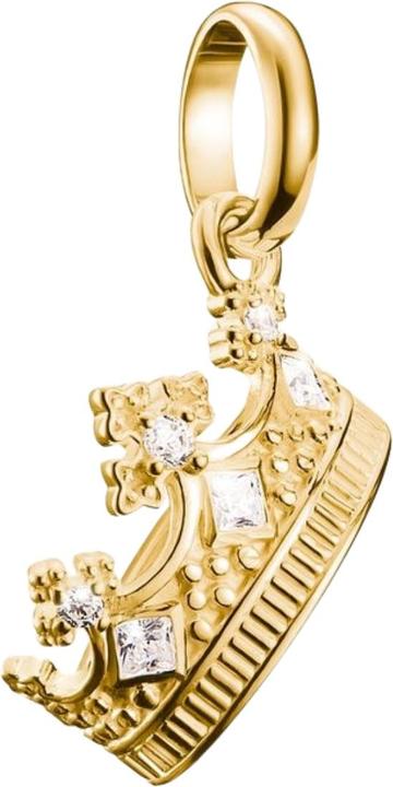 Produktbild Thomas Sabo Charm-Anhänger Krone mit Steinen Connect vergoldet (Silber 925)