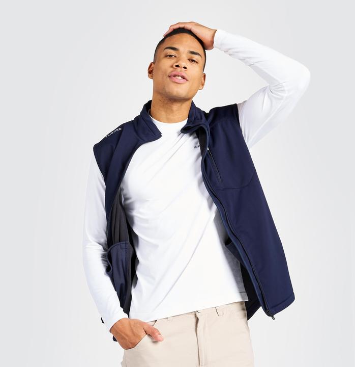 Actual product image Tribord Softshell waistcoat sailing men windproof 900 navy blue (XL)