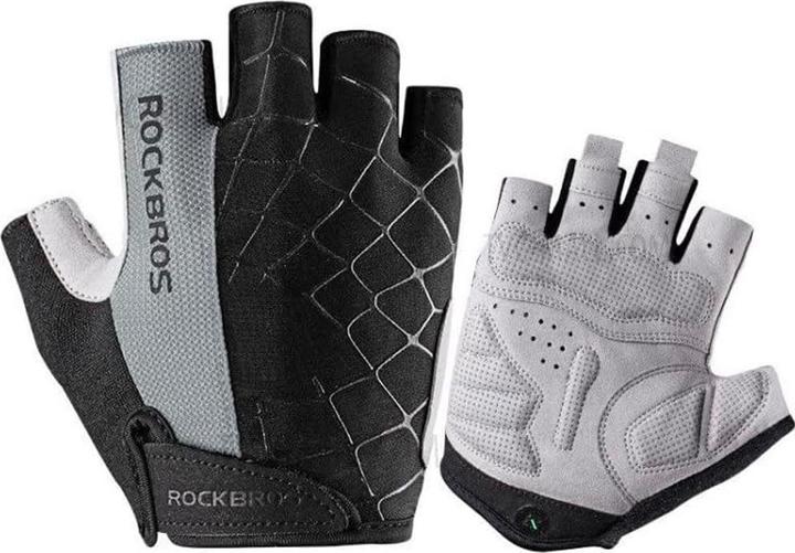 Actual product image Rockbros S109GR cycling gloves, size S - grey (S)