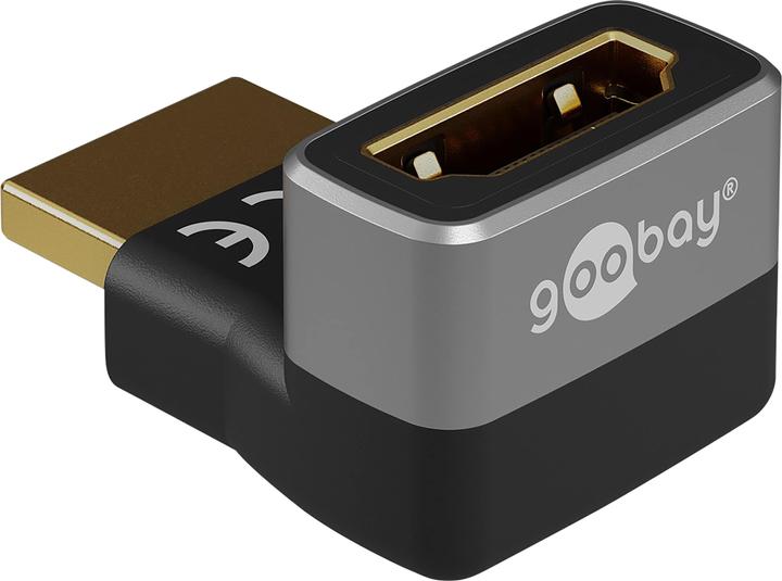 Produktbild Goobay HDMI-Winkeladapter 90° vertikal, 8K @ 60 Hz, vergoldet (HDMI)