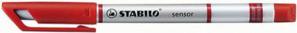 Produktbild STABILO SENSOR F Finliner mit gefederter Spitzer (Rot, 1 x)