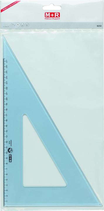 M+r Angle 60deg 37cm smoke transparent scale 27cm (39 cm)