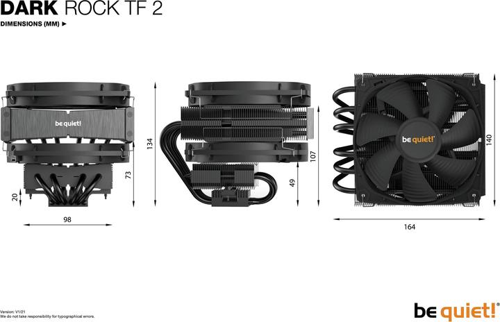 Actual product image be quiet! Dark Rock TF 2 (134 mm)