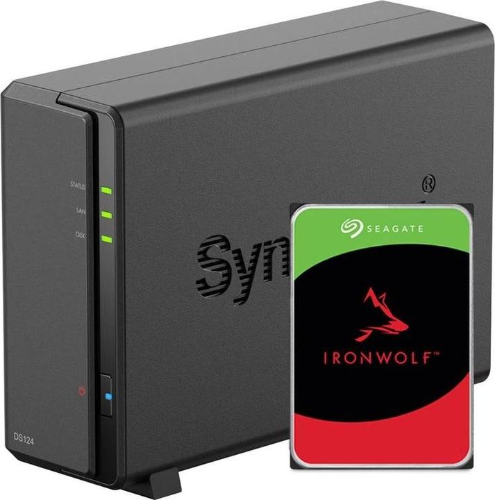 Actual product image Synology DS124 (1 x 6 TB, Seagate Ironwolf)