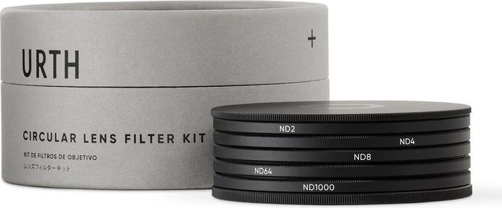 Urth 58mm ND2, ND4, ND8, ND64, ND1000 Lens Filter Kit (Plus+) (Filtre dégradé gris)