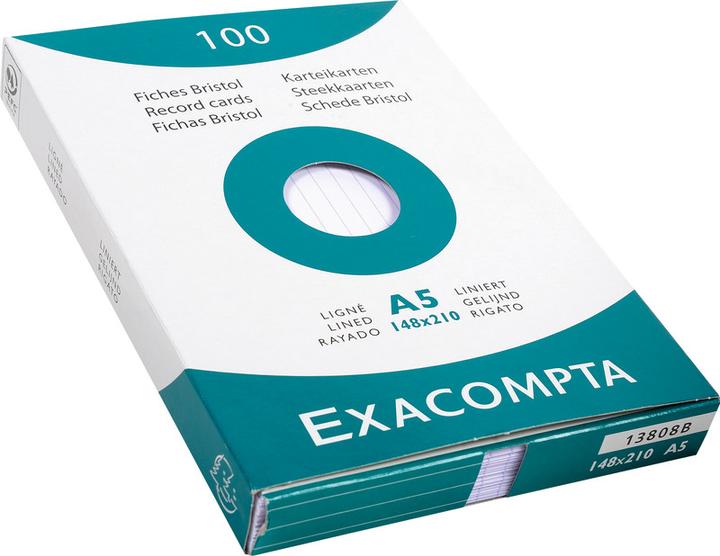 Immagine prodotto Exacompta Schede di indice (A5, 205 g/m², 100 x)