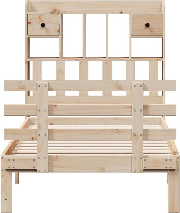 Produktbild VidaXL Massivholzbett Holzbett Bett Einzelbett Bettgestell 90x200cm Kiefernholz (90 x 200 cm)