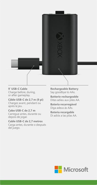 Actual product image Microsoft Xbox Play & Charge Kit (USB-C) (Xbox Series X, Xbox One X, Xbox One S, Xbox Series S)