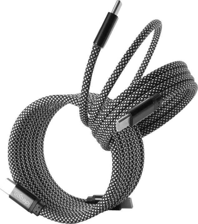 Produktbild Ideoon 3er-Set Daten- & Ladekabel, 2 Meter, Magnetische Aufrollfunktion, USB-C auf-USB-C, 100 W (2 m, 100 W)